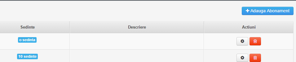 tab abonamente admin Gestiune Sala