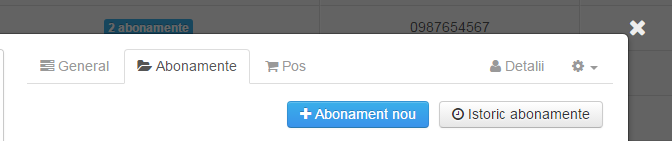 adauga abonament Gestiune Sala