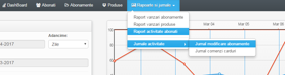 Jurnal activitate Gestiune Sala